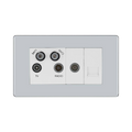 BG Nexus Screwless Polished Chrome Combination TV Socket FPC69W