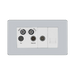 BG Nexus Screwless Polished Chrome Combination TV Socket FPC69W