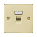Knightsbridge Flat Plate Brushed Brass CAT6a RJ45 Network Outlet FPC6BB - product view