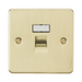 Knightsbridge Flat Plate Brushed Brass CAT6a RJ45 Network Outlet FPC6BB - product view