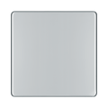 Front view of BG Nexus Screwless Polished Chrome Single Blank Plate