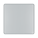 Front view of BG Nexus Screwless Polished Chrome Single Blank Plate