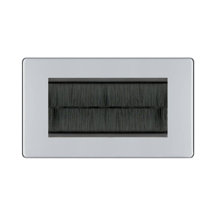 BG Nexus Screwless Polished Chrome 4G Cable Brush Outlet FPCEMR4BR