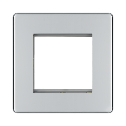 BG Nexus Screwless Polished Chrome 2G Euro Plate FPCEMS2