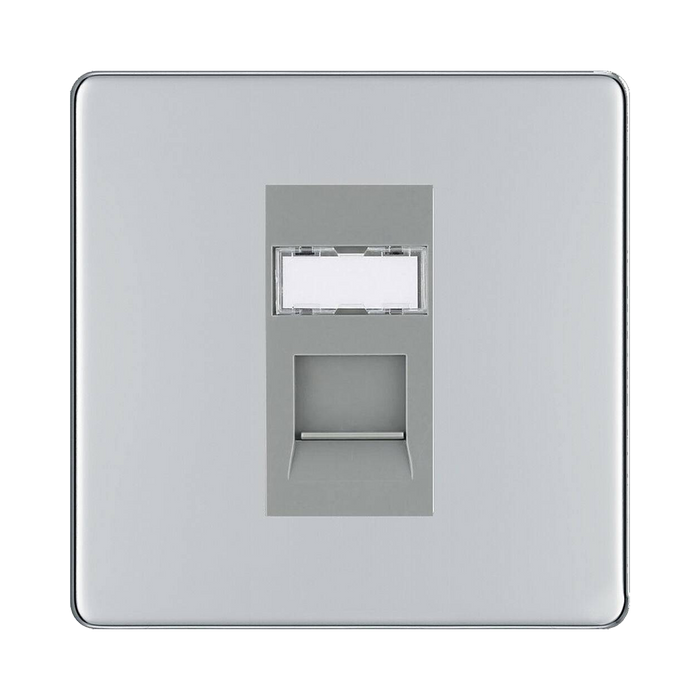 BG Nexus Screwless Polished Chrome RJ45 Cat6 Data Outlet FPCRJ4516G
