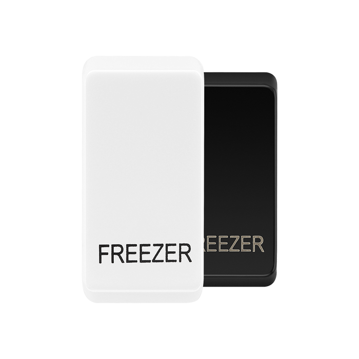 BG Evolve White freezer rocker cap colour range with Evolve White at the front