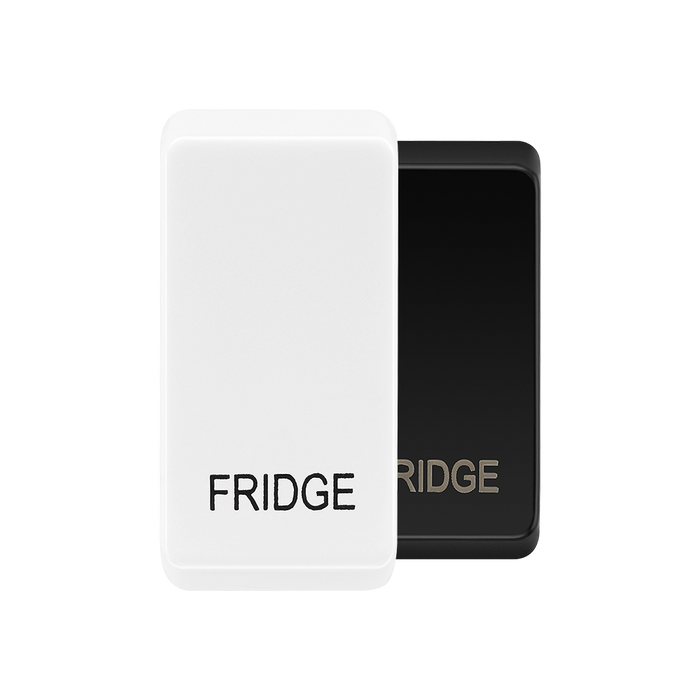 BG Evolve White fridge rocker cap colour range with Evolve White at the front