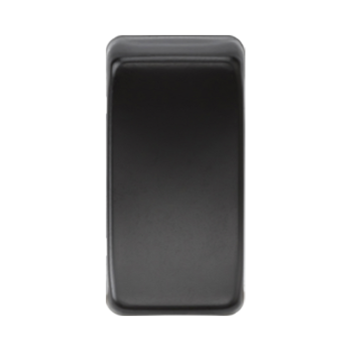 Rectangular matt black object on a white background