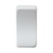 Rectangular matt white object on a white background