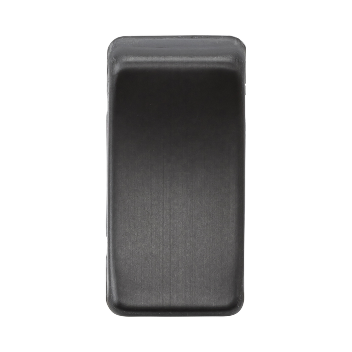 Rectangular smoked bronze object on a white background