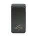 Rectangular anthracite fan boost button on a white background
