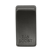 Rectangular smoked bronze fan boost button on a white background