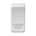 White rectangular object with 'Cooker Hood' engraving on a white background