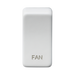 White rectangular switch with 'FAN' engraving on a white background