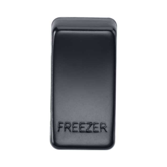 Black-colored freezer indicator on a white background