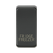 Rectangular anthracite sign with 'FRIDGE FREEZER' text on a white background