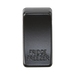 Rectangular black sign with 'FRIDGE FREEZER' text on a white background