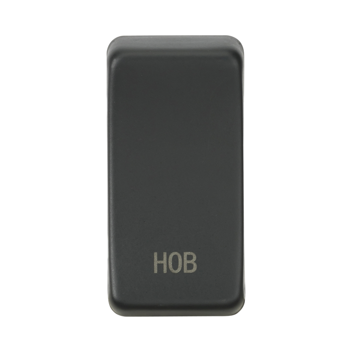 Anthracite rectangular object with 'HOB' branding on a white background