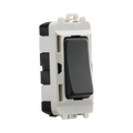 Light switch with anthracite rocker on a white background