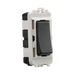 Light switch with anthracite rocker on a white background