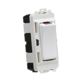 Electrical switch with white rocker and white housing on a white background