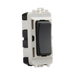 Light switch with anthracite rocker on a white background