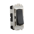 Light switch with anthracite rocker on a white background