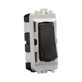 Light switch with smoked bronze rocker on a white background