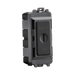 Black electrical switch with 'EMG LTC' and 'TEST' labels on a white background