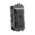 Smoked bronze electrical switch with 'EMG LTC' and 'TEST' labels on a white background