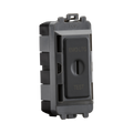 Black electrical switch with 'EMG LTC' and 'TEST' labels on a white background