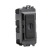 Black electrical switch with 'EMG LTC' and 'TEST' labels on a white background
