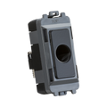 Gray electronic component on a white background