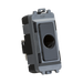 Gray electronic component on a white background