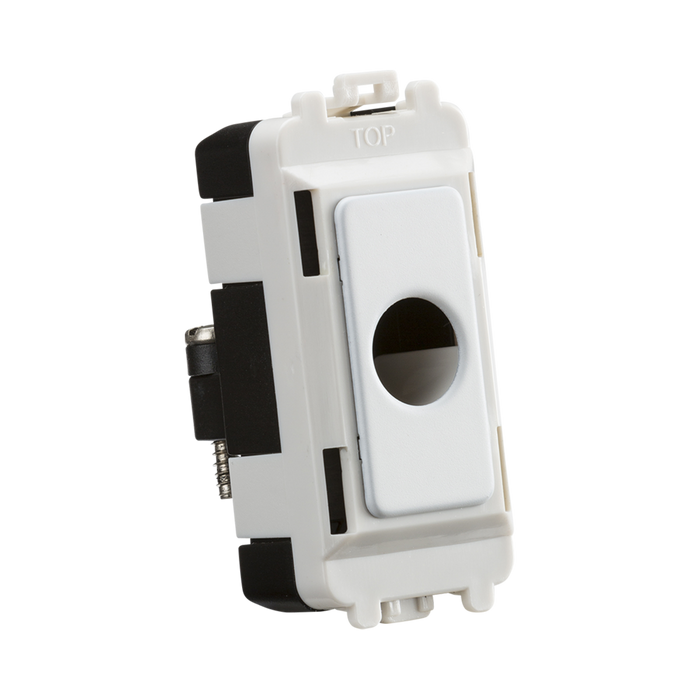 Flex outlet with white plate on a white background