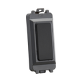 Anthracite switch with a gold faceplate on a white background