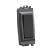 Anthracite switch with a gold faceplate on a white background