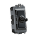 Toggle switch with black knob on a white background