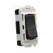 Electrical switch with black and white design on a white background