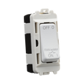 White and black electrical switch with 'OFF' and 'ON' labels on a white background