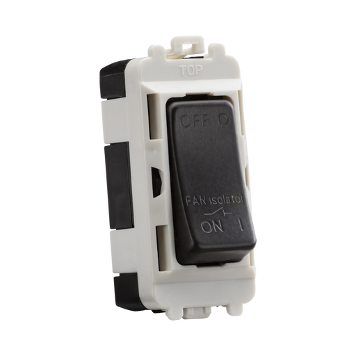 Black and white toggle switch on a white background