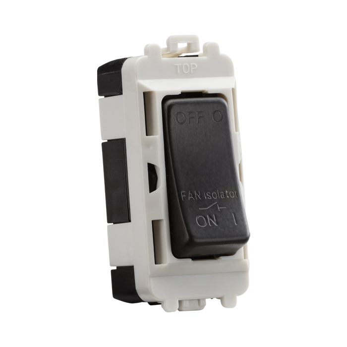 Black and white toggle switch on a white background
