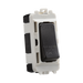 Black and white toggle switch on a white background