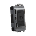 Matt Black electrical switch with 'OFF' and 'ON' labels on a white background
