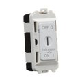 White electrical switch with 'OFF' and 'ON' labels on a white background