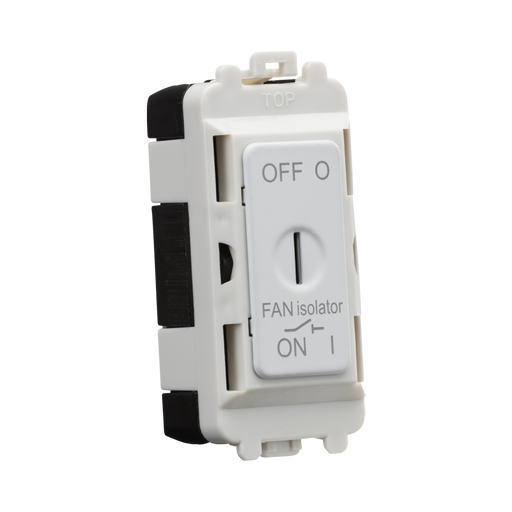 White electrical switch with 'OFF' and 'ON' labels on a white background