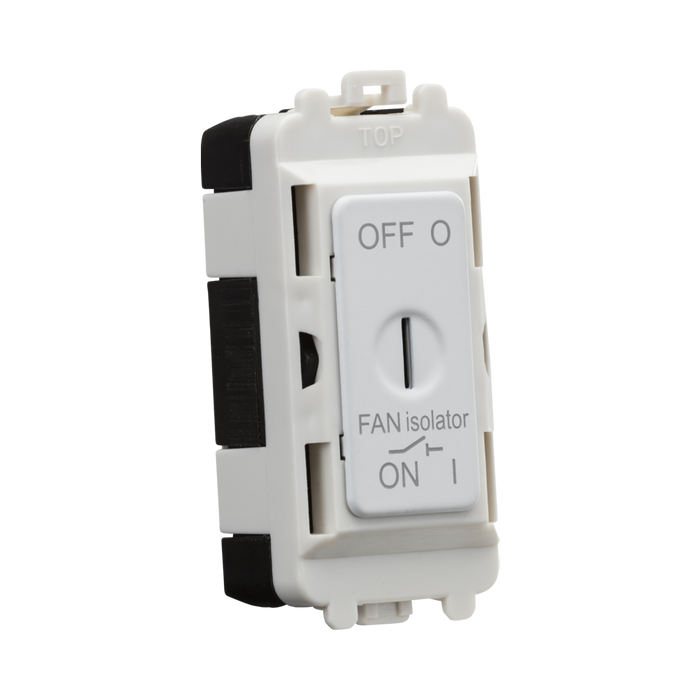 White electrical switch with 'OFF' and 'ON' labels on a white background