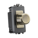 Metallic knob with gray housing on a white background