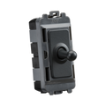 Toggle switch with anthracite knob and gray casing on a white background