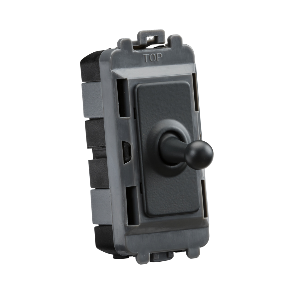 Knightsbridge Anthracite 20AX Intermediate Grid Toggle Switch ...